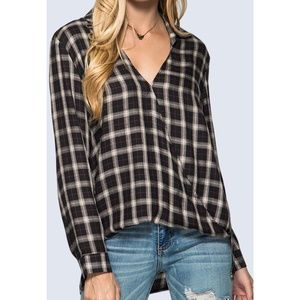 Plaid Print Top